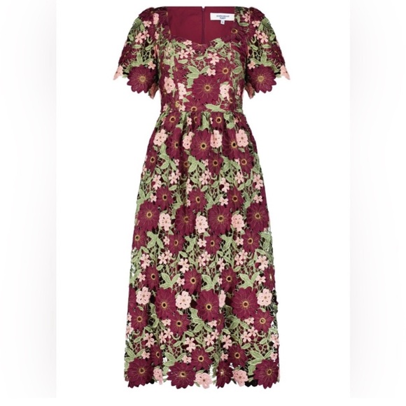 NWT JessaKae Flower Waltz Midi Dress - Picture 2 of 10